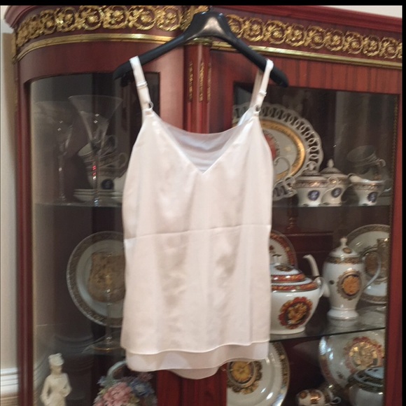 White House Black Market Black Satin Draped Neck Cami Camisole sz.XXS - Picture 11 of 15